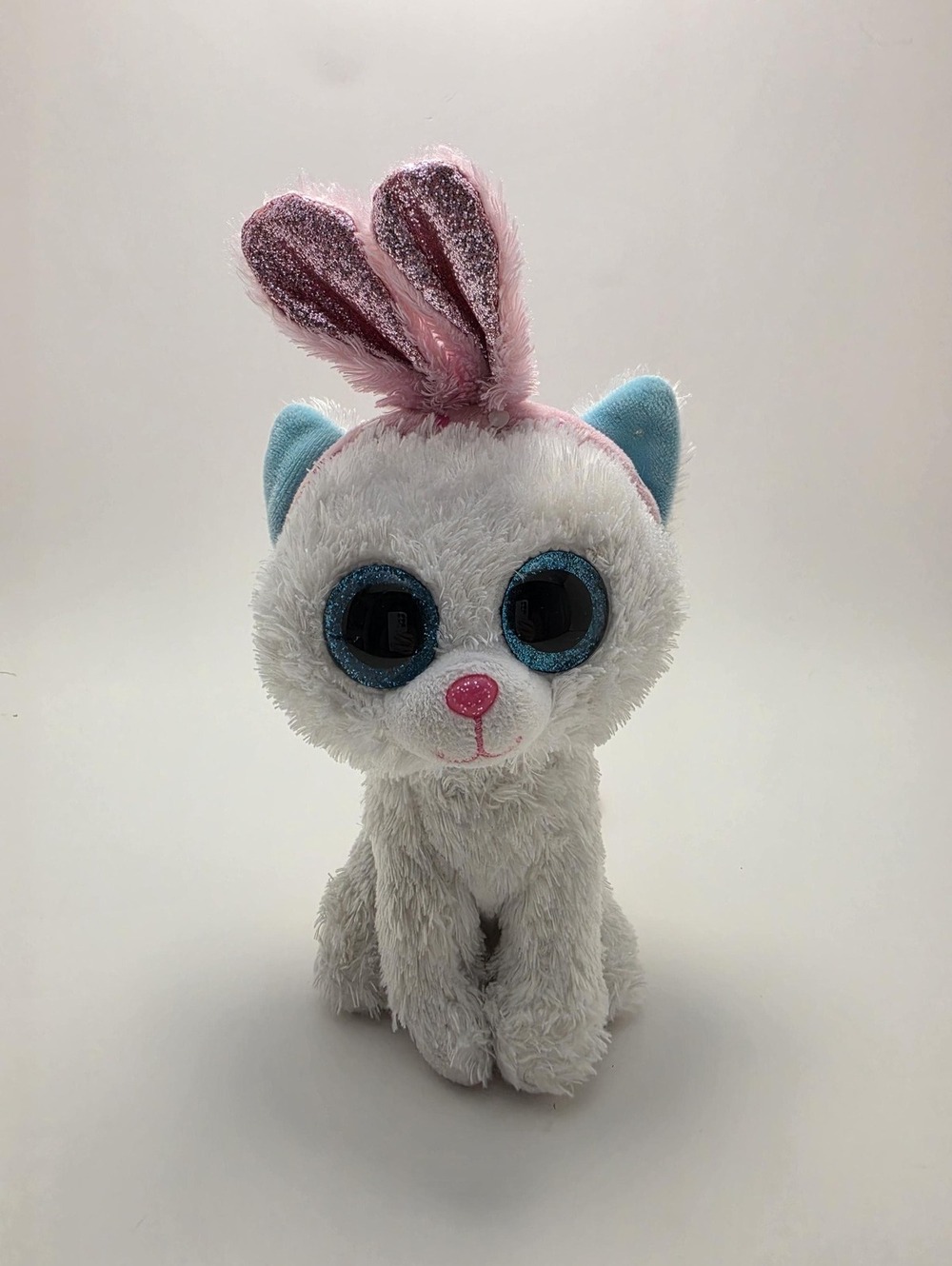 Ty Beanie Boo “Purr-ly” the Cat Bunny Ears - No Hang Tag Claire's Exclusive !
